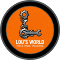 LOUS-WORLD.com logo featuring the letter "L" made out of tools and parts like the ones that can be found on our site.